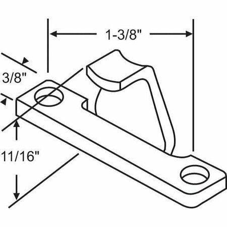 STRYBUC Sash Lock Keeper Steel 50-644